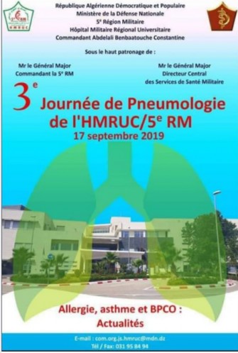 3ème Journée de pneumologie de lHMRUC/ 5e RM - 17 septembre 2019