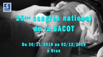25ème congrès national de la SACOT - 30/11/2018 au 02/12/2018 à Oran