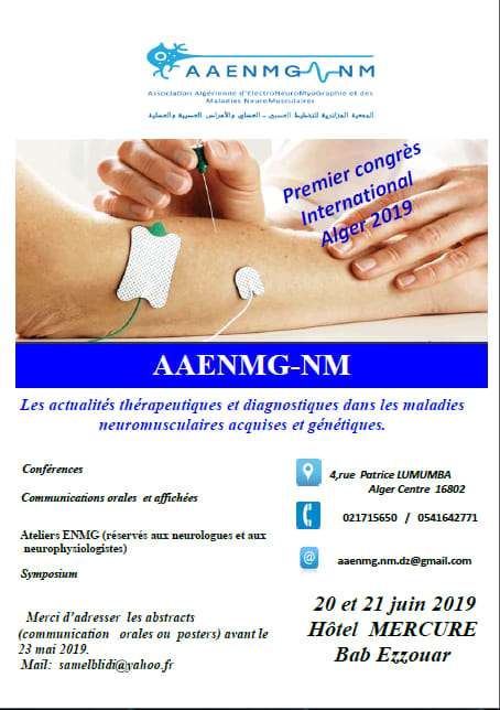 1er Congrès International de lAAENMG-NM - 20 au 21 Juin 2019 à Alger