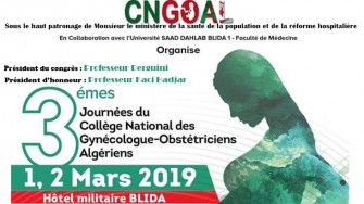 3éme Journées du Collège National des Gynécologues Obstétriciens- les 01 et 02 Mars 2019