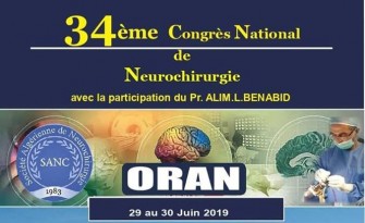 34ème Congrès National de Neurochirurgie - 29 au 30 Juin 2019 à Oran