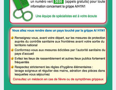 CONSIGNES : GRIPPE PORCINE, GRIPPE A(H1N1)